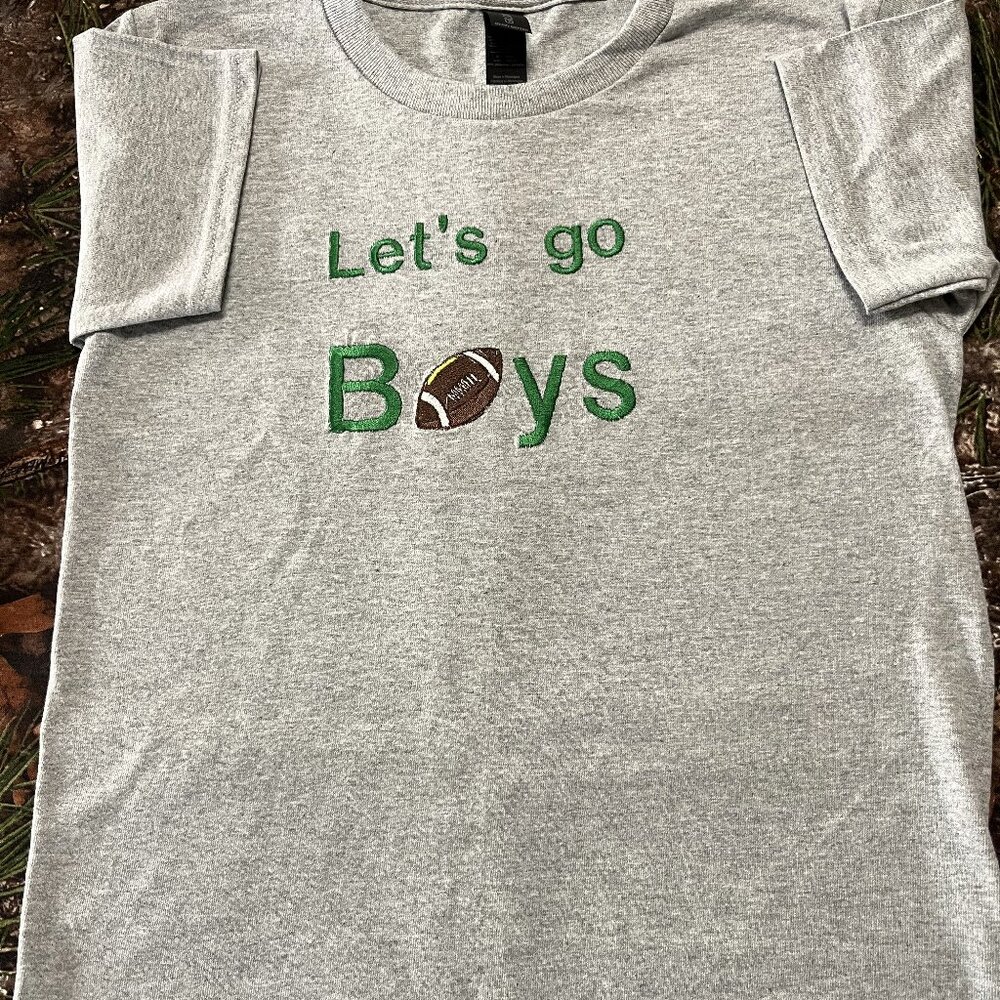 Let's go Boys football T-shirt variable sizes Xs,S,M,L,XL